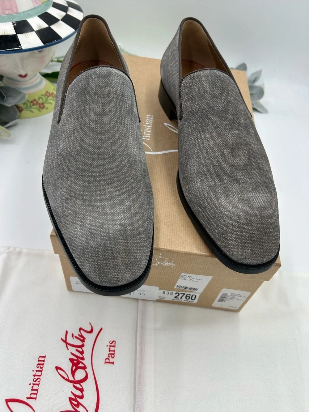 Men's Christian Louboutin, Danny, flat flex loafers size 45 made in Italy